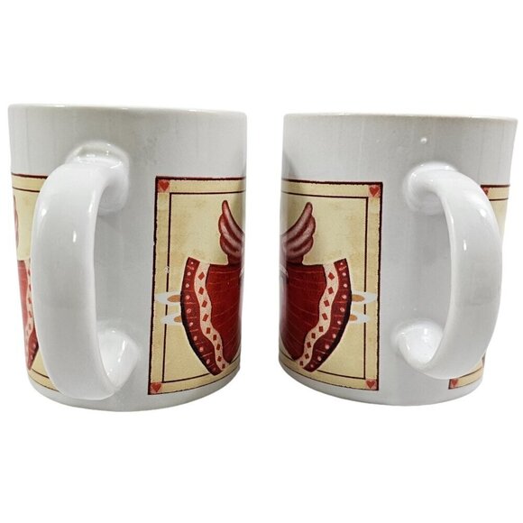 SHARE THE SPIRIT Angel 10 Oz Ceramic Mugs Cups – Set of 2 - Picture 3 of 16